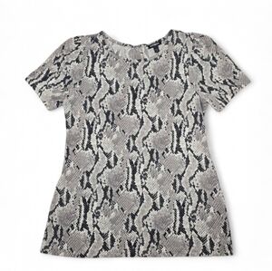 Express Short Sleeve Snake Print‎ Top Lightweight Size Medium